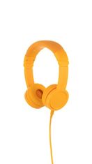 BuddyPhones Explore+ dětská drátová sluchátka s mikrofonem, žlutá