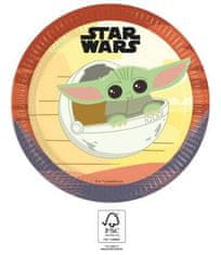 Procos Papírový talířek na párty 23cm 8ks Star Wars Yoda -