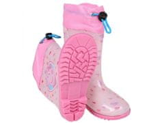 sarcia.eu Dívčí boty do deště Peppa Pig Pink, srdíčka s žebrováním 29-30 EU