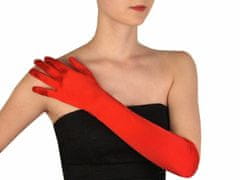 Kraftika 1pár červená dlouhé společenské rukavice saténové