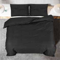 Vidaxl Sada ložního prádla černá 135 x 200 cm bavlna