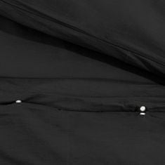 Vidaxl Sada ložního prádla černá 135 x 200 cm bavlna