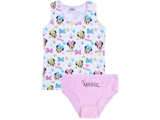 sarcia.eu Růžovobílý set spodního prádla, tričko + kalhotky Minnie Mouse DISNEY 5-6 let 116 cm