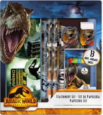EUROSWAN Psací sada Dinosauři Jurský svět s kovovým penálem 13ks