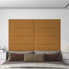 Greatstore Nástěnné panely 12 ks hnědé 90 x 30 cm samet 3,24 m²