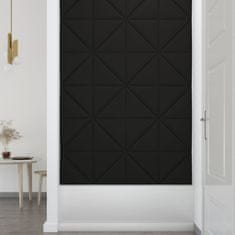 shumee Nástěnné panely 12 ks černé 30 x 30 cm textil 1,08 m²