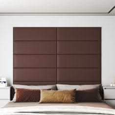 Greatstore Nástěnné panely 12 ks hnědé 90 x 30 cm umělá kůže 3,24 m²