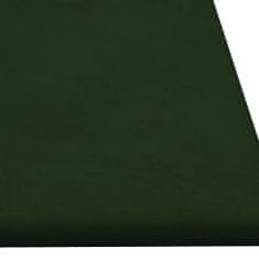 Vidaxl Nástěnné panely 12 ks tmavě zelené 90 x 30 cm samet 3,24 m²