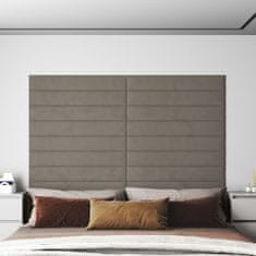 Vidaxl Nástěnné panely 12 ks světle šedé 90 x 15 cm samet 1,62 m²