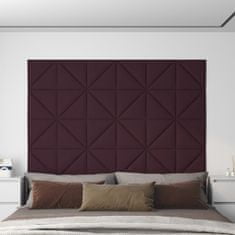 Vidaxl Nástěnné panely 12 ks fialové 30 x 30 cm textil 1,08 m²