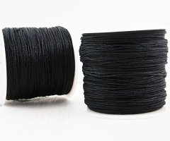 Kraftika Nylonový provázek, kulatý, černý, navlékání, pletení