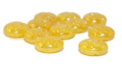 Kraftika Žluté kolo české skleněné korálky tabletu tvar beads český