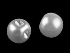 Kraftika 20ks perleť krémová perla k našití / knoflík 10mm