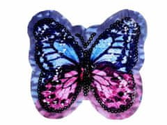 Kraftika 1ks fialová světlá modrá aplikace motýl s oboustrannými