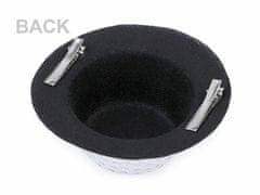 Kraftika 1ks černá mini klobouček / fascinátor s flitry k dozdobení