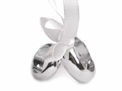 Kraftika 20pár 1 stříbrná dekorační svatební prsteny