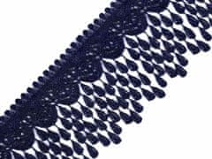Kraftika 13.5m 3 modrá berlínská vzdušná krajka s třásněmi šíře