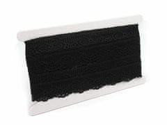 Kraftika 13.5m black elastická krajka šíře 30mm, elastické krajky