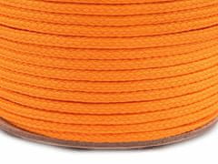 Kraftika 100m oranžová reflexní neon oděvní šňůra pes 4mm