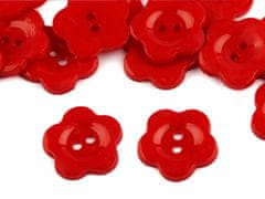 Kraftika 10ks (36&quot;) červená knoflík barevný mix květ velikost