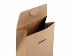 Kraftika 10ks hnědá přírodní papírová krabice s průhledem