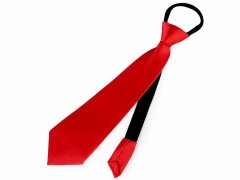 Kraftika 1ks červená saténová párty kravata jednobarevná