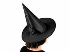 Kraftika 1ks erná karnevalový klobouk čarodějnický