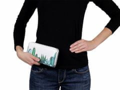 Kraftika 1ks 1 bílá dámská peněženka kaktusy 10x19 cm, peněženky