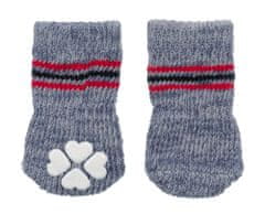 Trixie Protiskluzové šedé ponožky, 2 ks pro psy xxs-xs (jorkšír)