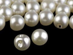 Kraftika 20ks perleť krémová perla k našití / knoflík 10mm