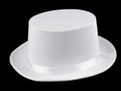 Kraftika 1ks 3 bílá sněhová dekorační klobouk / cylindr k dozdobení,