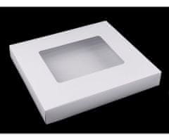 Kraftika 5ks bílá papírová krabice s průhledem, krabičky