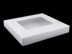 Kraftika 5ks bílá papírová krabice s průhledem, krabičky