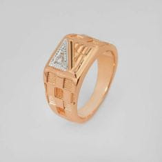 Kraftika Pánský prsten "prsten" pruh, barva bílo-stříbrná ve zlatě