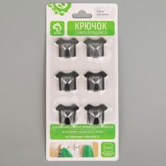 Kraftika Sada háčků na suchý zip "tričko", 6 ks, kovové