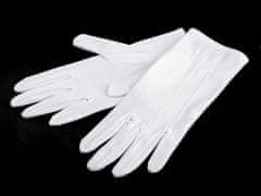 Kraftika 1pár el m bílá společenské rukavice pánské, saténové