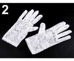 Kraftika 1pár bílá společenské rukavice krajkové, módní doplňky