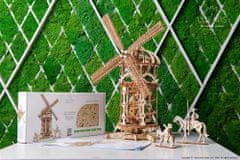 UGEARS 3d dřevěné mechanické puzzle větrný mlýn