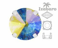 Izabaro 4ks crystal crystal ab 001ab round rivoli 12mm