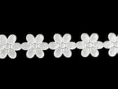 Kraftika 22.5m white saténový prýmek šíře 10mm květ