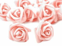 Kraftika 10ks pudrová dekorační pěnová růže 4cm