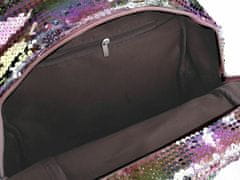 Kraftika 1ks růžová stříbrná batoh s oboustrannými měnícími flitry