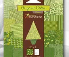 Avenue Mandarine Papíry na origami 12x12cm (20ks) zelené,