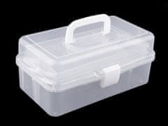 Kraftika 1ks transparent plastový box / kufřík 20x33x15cm