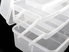 Kraftika 1ks ransparent velký plastový box / kufřík rozkládací