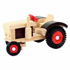 Bino Traktor s gumovými koly a vlečkou abc