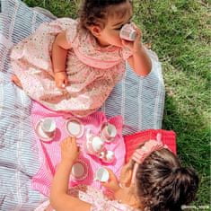 Kraftika Tidlo nádobí na piknik v růžovém košíku