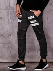 MECHANICH Tmavě šedé teplákové kalhoty, velikost xl