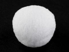 Kraftika 9ks (7 cm) bílá sněhová vatové / sněhové koule 7 cm