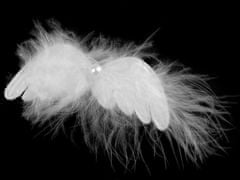 Kraftika 1karta ílá dekorace andělská křídla s klipem, miniatury
